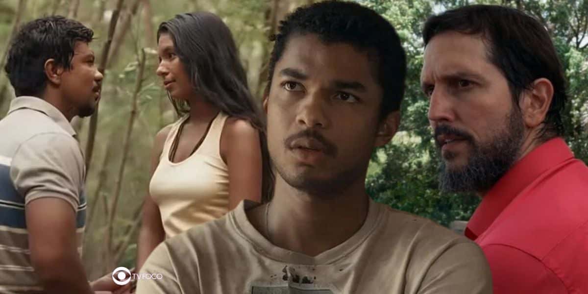 Damião, Ritinha, João Pedro e Egídio em Renascer (Foto: Reprodução / Globo / Montagem TV Foco)