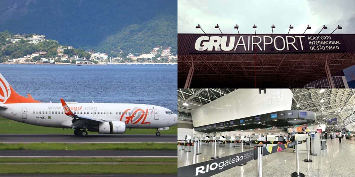 Aeroporto de Guarulhos e Galeão não contam mais com benefício da Gol aos clientes (Reprodução: Montagem TV Foco)