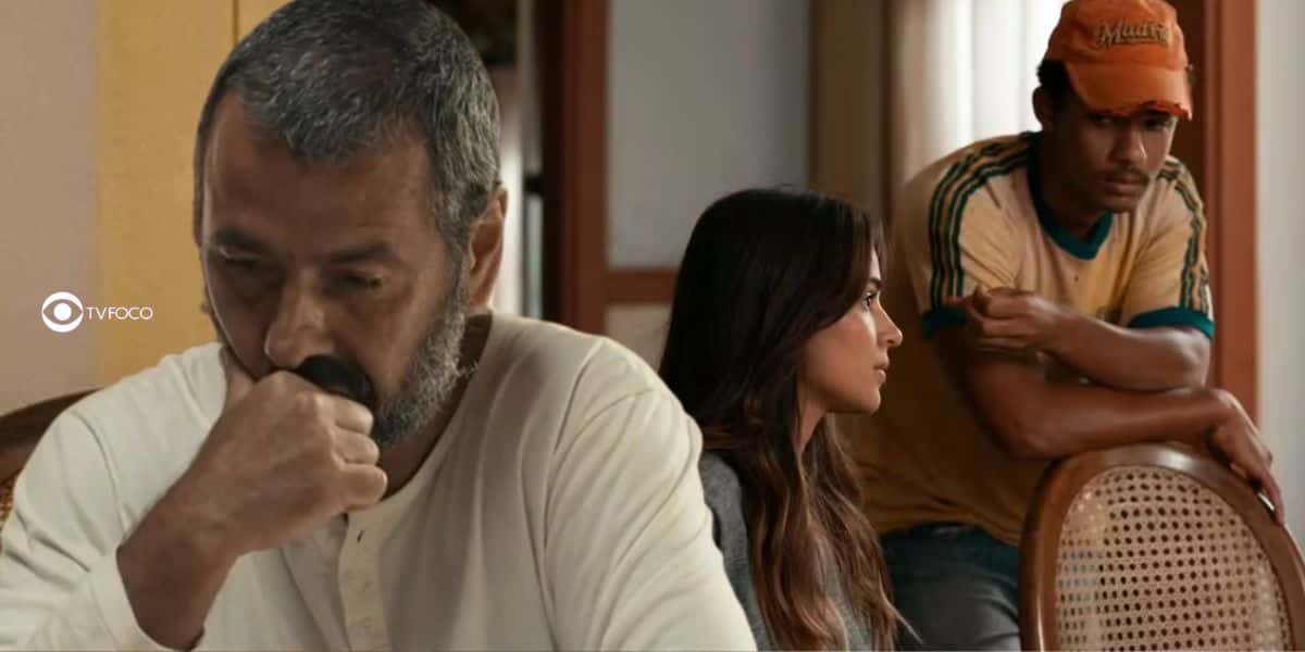 José Inocêncio, Sandra e João Pedro em Renascer (Foto: Reprodução / Globo / Montagem TV Foco)