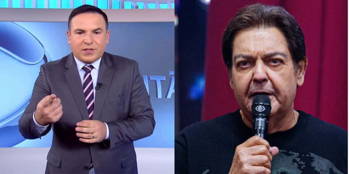 Reinaldo Gottino deu notícia exclusiva sobre Faustão (Foto: Record / Band)