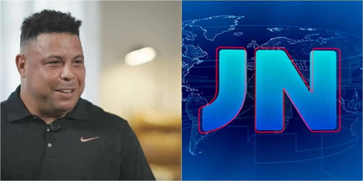 A paralisação do Jornal Nacional confirmando a venda da SAF do Cruzeiro e virada com Ronaldo - (Foto: Reprodução / Internet)