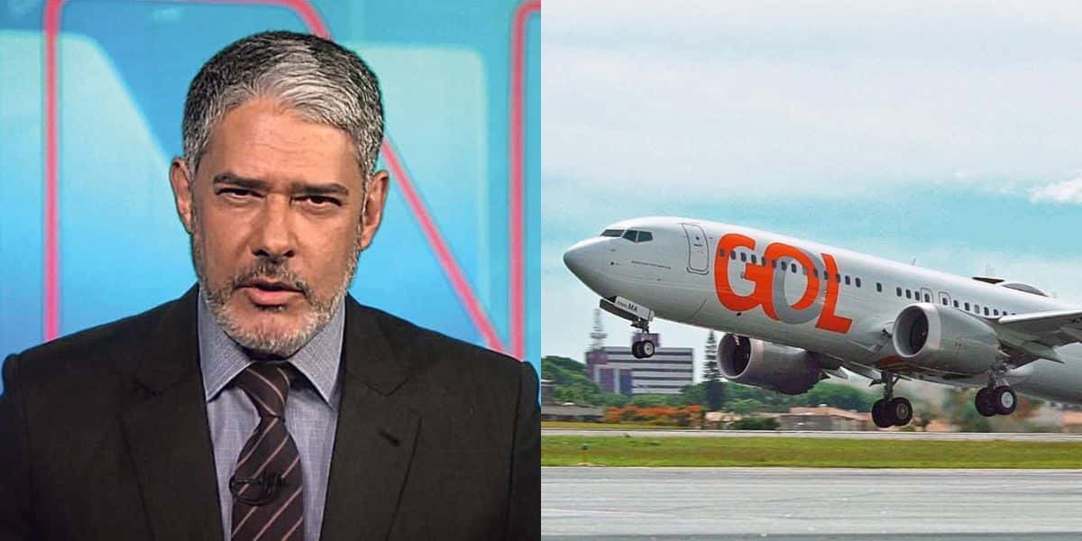 William Bonner confirmou a falência de uma rival da Gol (Reprodução: Montagem TV Foco)