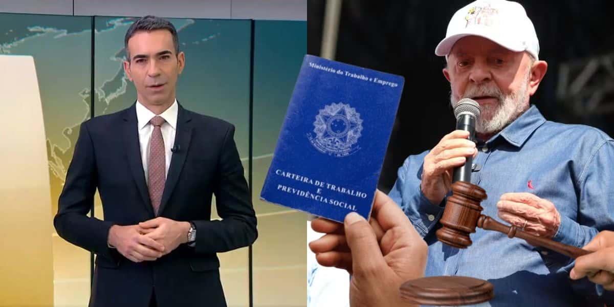 Tralli para o JH com nova lei de Lula oficializando extra a CLT's (Reprodução/Montagem/Globo/G1/Canva)