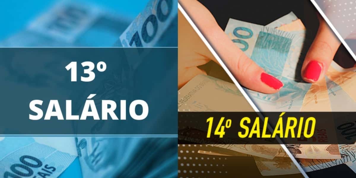 13º antecipado e 14º caindo na conta - Foto: Montagem