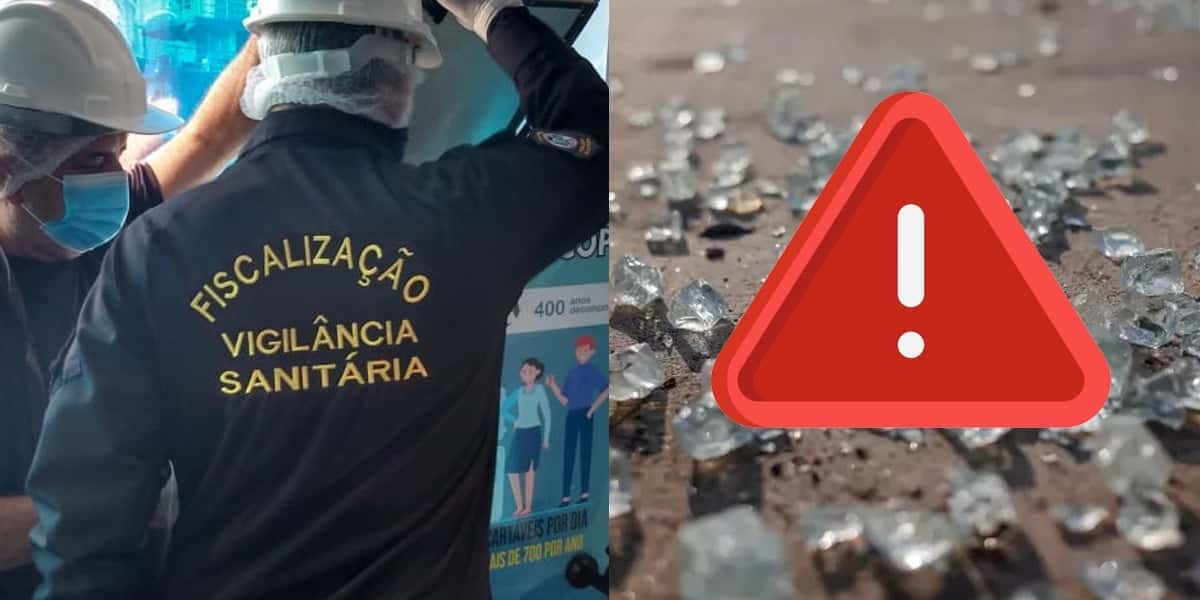 ANVISA - Estilhaços de vidro (Foto: Reprodução, Montagem - TV Foco)