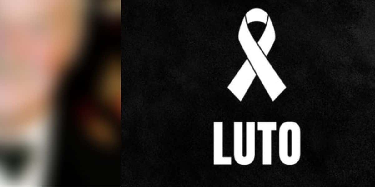 Ator e imagem de luto (Fotos: Reproduções / Internet)