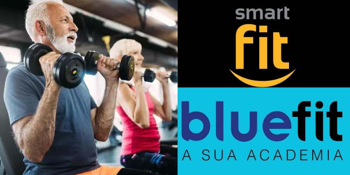 Idoso academia- Smartfit, Bluefit (Foto: Reprodução - Montagem - TV Foco)