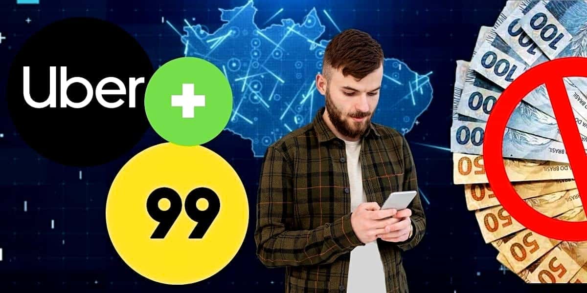Uber, 99 e mais 1 plataforma de mobilidade urbana se unem para salvar população de região brasileira (Foto Reprodução/Montagem/Lennita/Tv Foco/Canva/Logo.net)