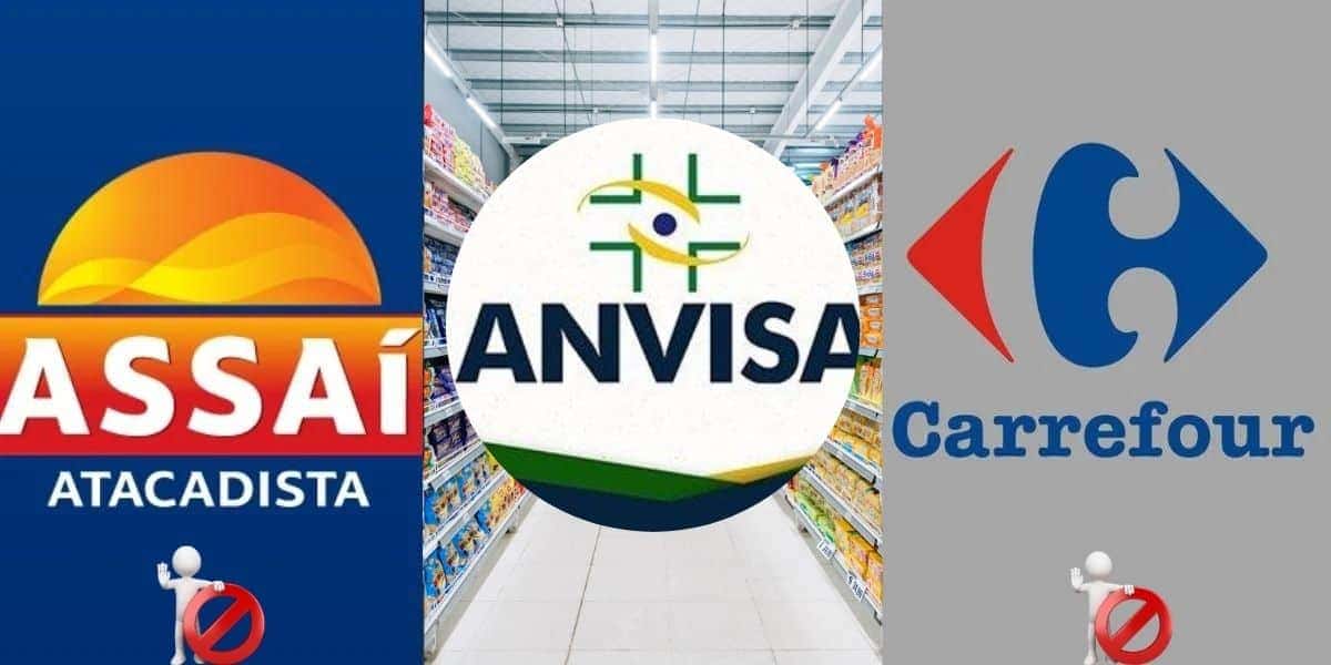 Assaí, Anvisa e Carrefour (Foto: Reprodução / Canva / Montagem TV Foco)