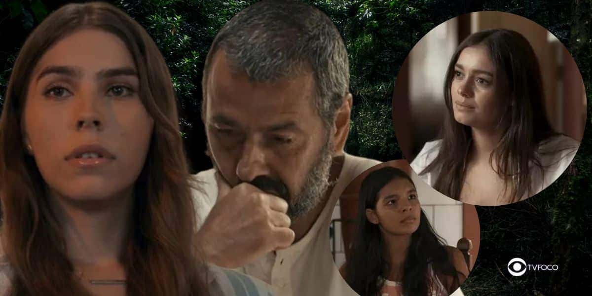 Buba, José Inocêncio, Ritinha e Eliana em Renascer (Foto: Reprodução / Globo / Montagem TV Foco)