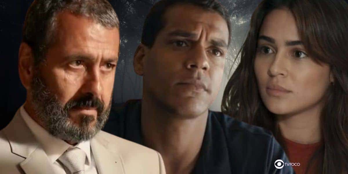 José Inocêncio, José Bento e Sandra em cenas de Renascer (Foto: Reprodução / Globo / Montagem TV Foco)