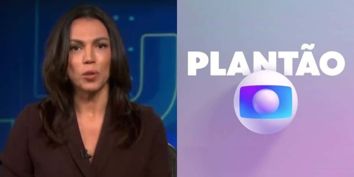 Ana Paula Araújo entrou com plantão ao vivo (Foto: Reprodução / TV Globo)
