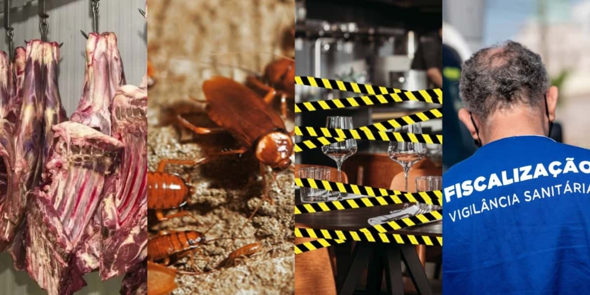 3 restaurantes tradicionais LACRADOS pela Vigilância Sanitária - Foto: Montagem