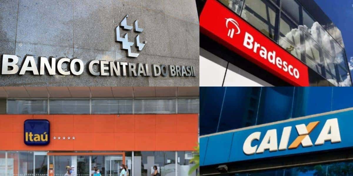 Banco Central, Bradesco, Itaú e Caixa (Fotos: Reproduções / Internet)