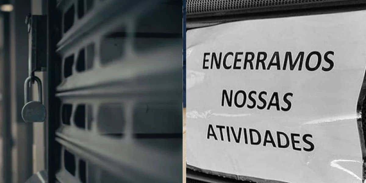 Empresa fehcada - Montagem: TVFOCO