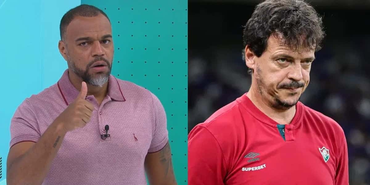 Diniz - Fluminense - Denílson no Jogo Aberto (Foto: Reprodução, Montagem - TV Foco)