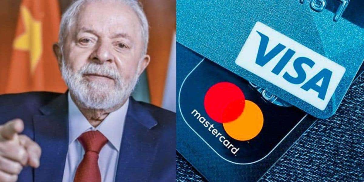 Lula e cartões Visa e Mastercard (Fotos: Reproduções / Ricardo Stuckert/PR / Internet)
