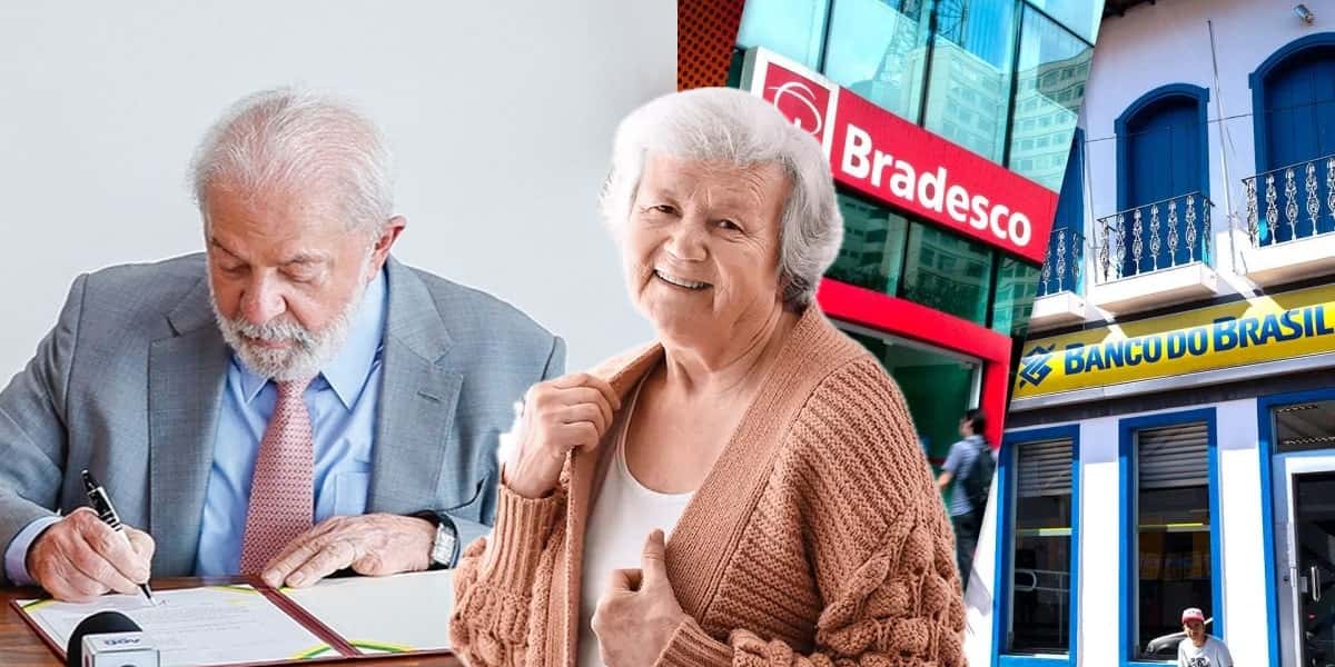 Presidente Lula - Idosos - bancos (Foto: Reprodução, Montagem - TV Foco)