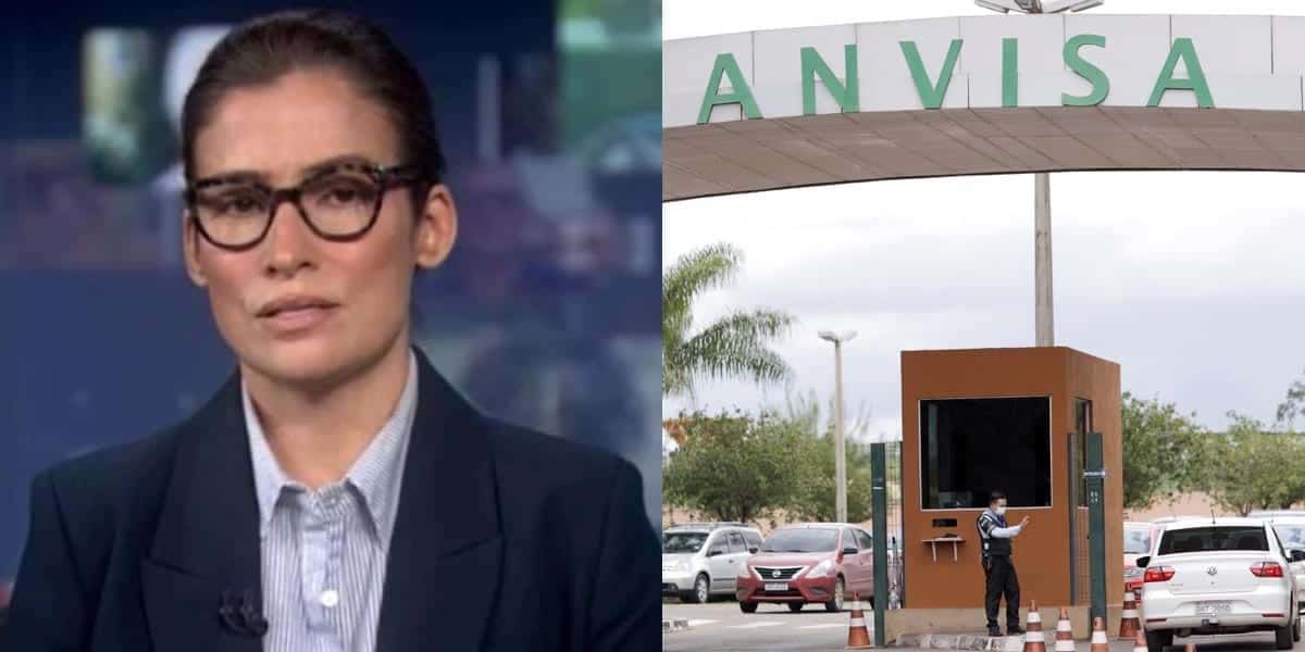 Renata Vasconcellos no JN - Anvisa (Foto: Reprodução, Montagem - TV Foco)