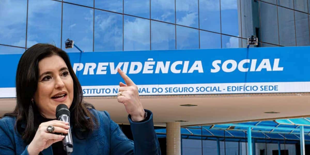 Simone Tebet e Previdência Social (Fotos: Reproduções / Brenno Carvalho/Agência O Globo / Internet)