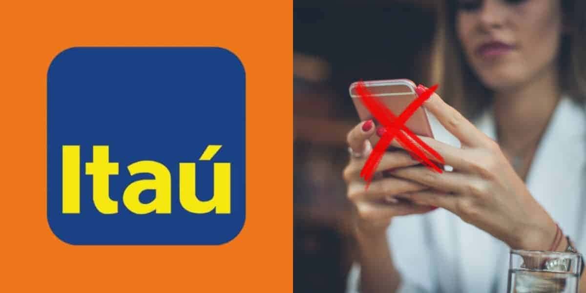 Itaú encerra aplicativo do banco (Reprodução/Montagem/Canva)