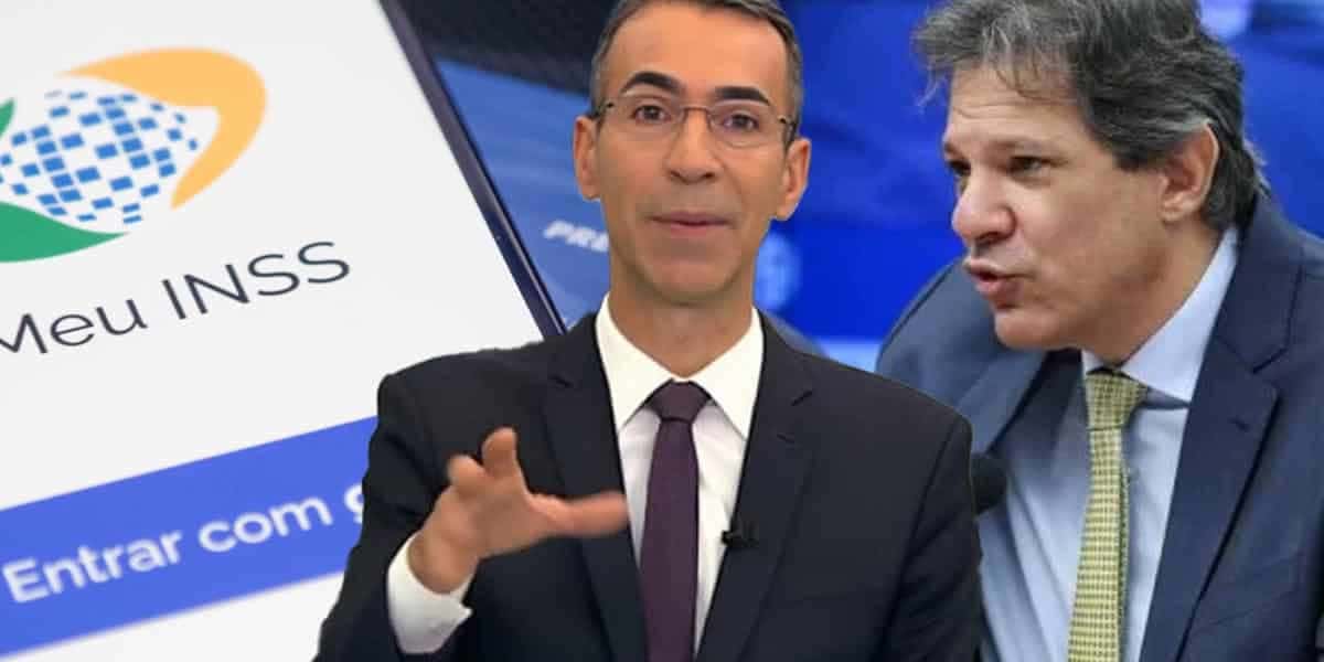 Tralli - Haddad - INSS (Foto: Reprodução, Montagem - TV Foco)