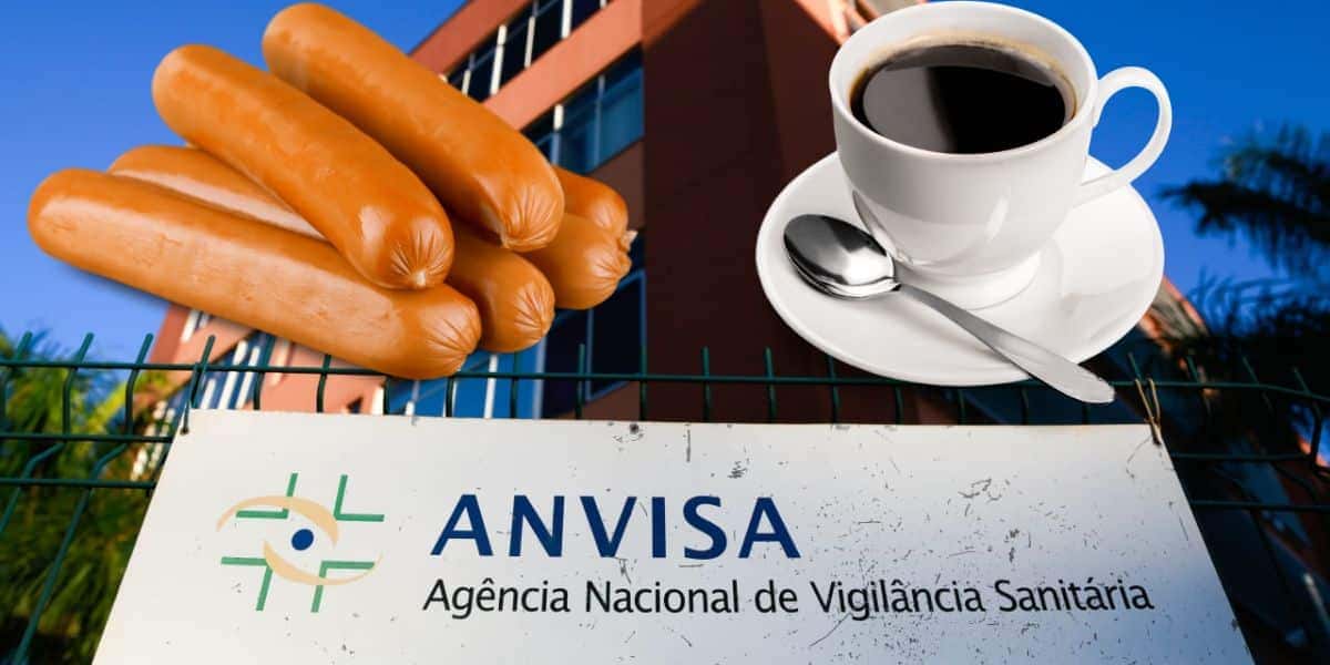 A proibição da Anvisa contra salsicha, Café e outro produto amado (Reprodução: Montagem TV Foco)