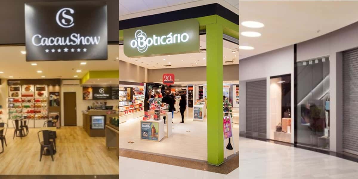 Cacau Show, Boticário e todas as lojas de shopping vão fechar em junho - Foto: Montagem
