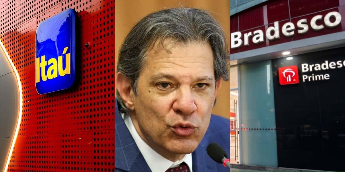 Nova lei de Haddad vem com maior virada da década na poupança e atinge Itaú e Bradesco - Foto: Montagem