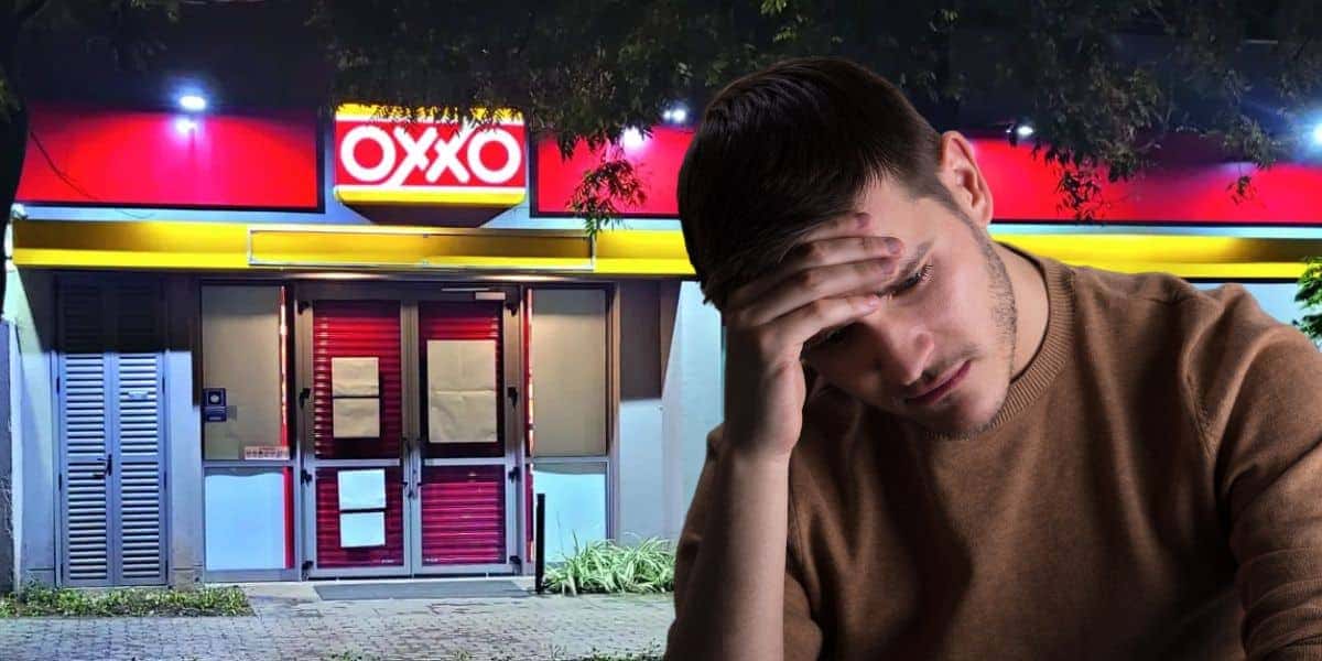 Oxxo na Rua Luís Góis e homem triste (Foto: Reprodução / Mattheus Goto / Veja / Canva / Montagem)