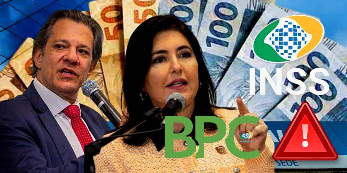 Tebet e Haddad INSS - BPC (Foto: Reprodução, Montagem - TV Foco)