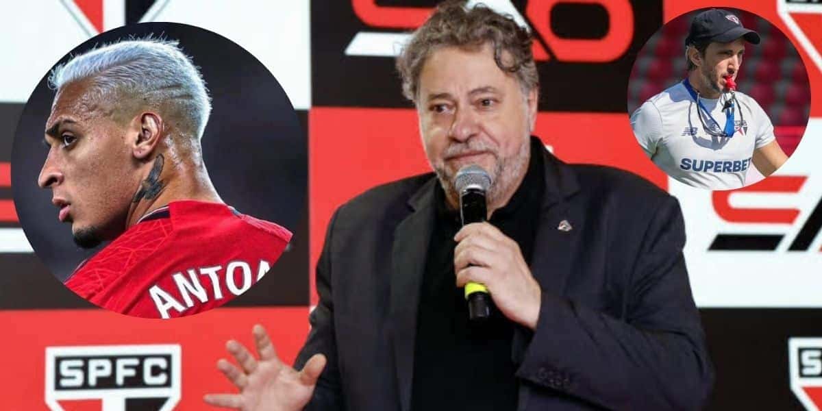 Antony, Julio Caseres e Luis Zubeldía (Foto: Reprodução / São Paulo / Montagem TV Foco)