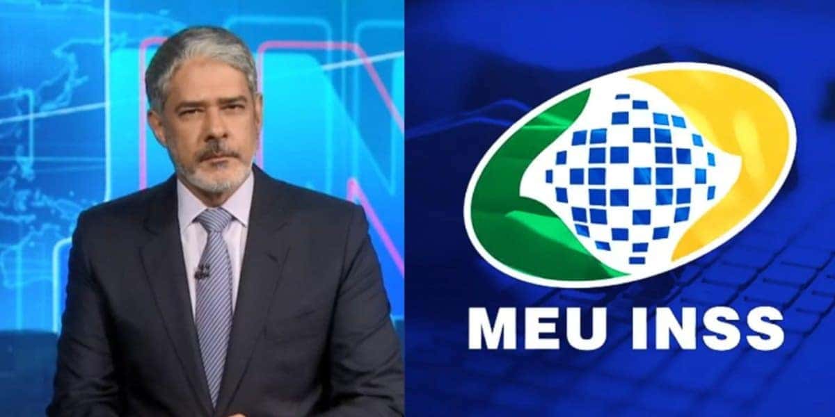 William Bonner para o JN com notícia do INSS
