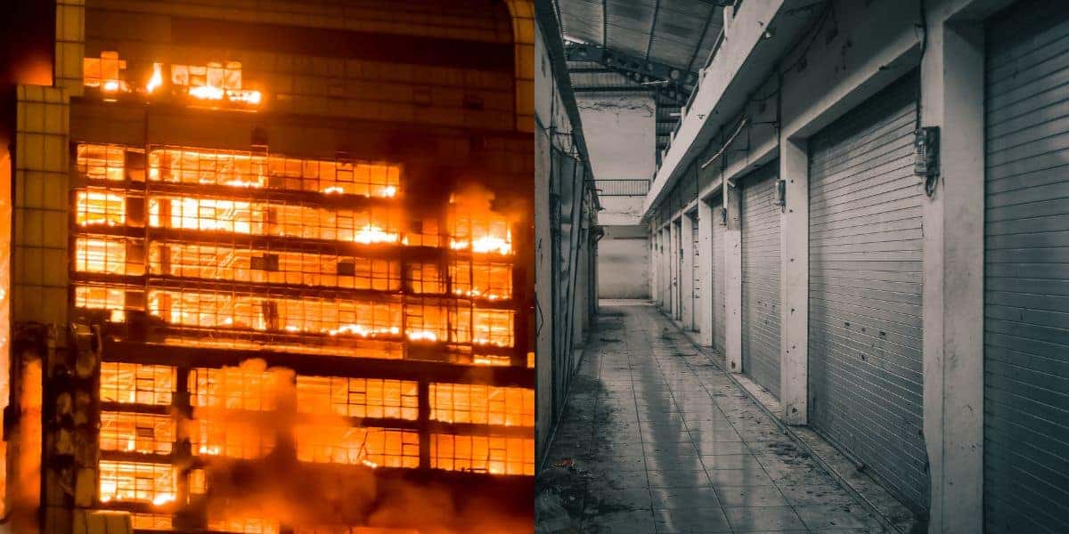 Lojas foram fechadas após incêndio (Foto: Divulgação)