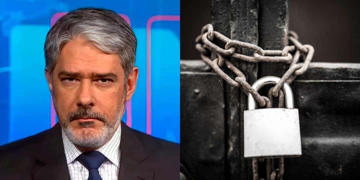 William Bonner deu notícia de falência no Jornal Nacional (Foto: TV Globo)