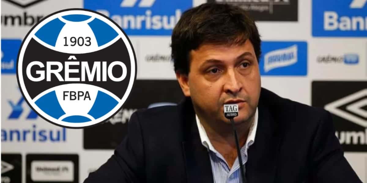 Presidente do Grêmio, ALberto Guerra (Foto: Reprodução/ Lucas Uebel/Grêmio)