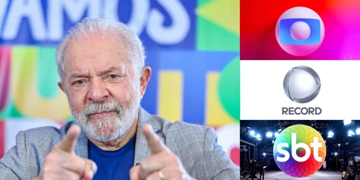 Lula fez pronunciamento que foi exibido na Globo, Record e SBT (Foto: Reprodução/ Internet)
