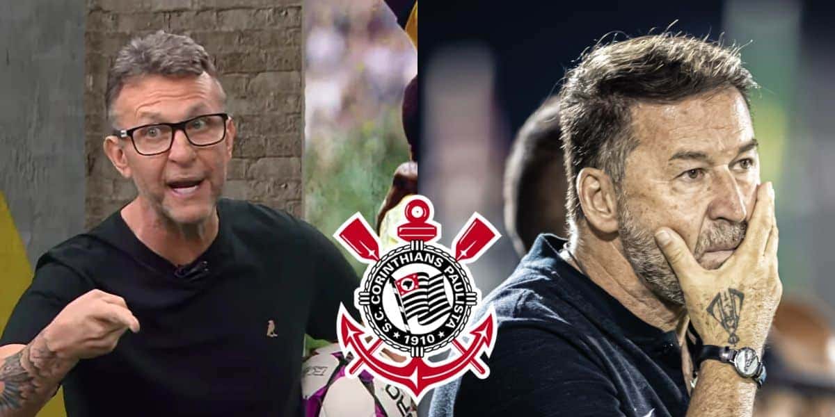 Neto fura Augusto confirmando treinador do Corinthians (Reprodução: Montagem TV Foco)