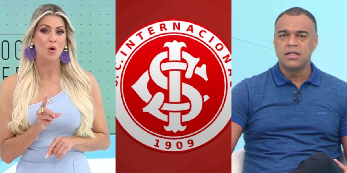 Denílson e Renata Fan paralisam Jogo Aberto com reforço no Internacional - Foto: Montagem