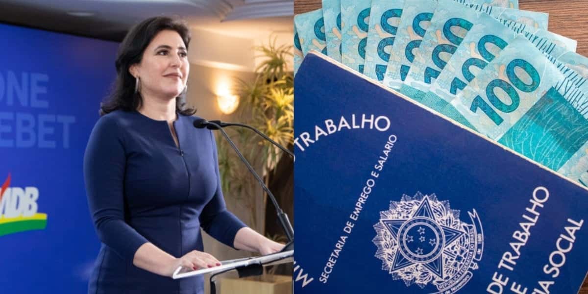 Simone Tebet crava canetada histórica com benefícios trabalhistas - (Foto: Montagem / TVF FOCO)