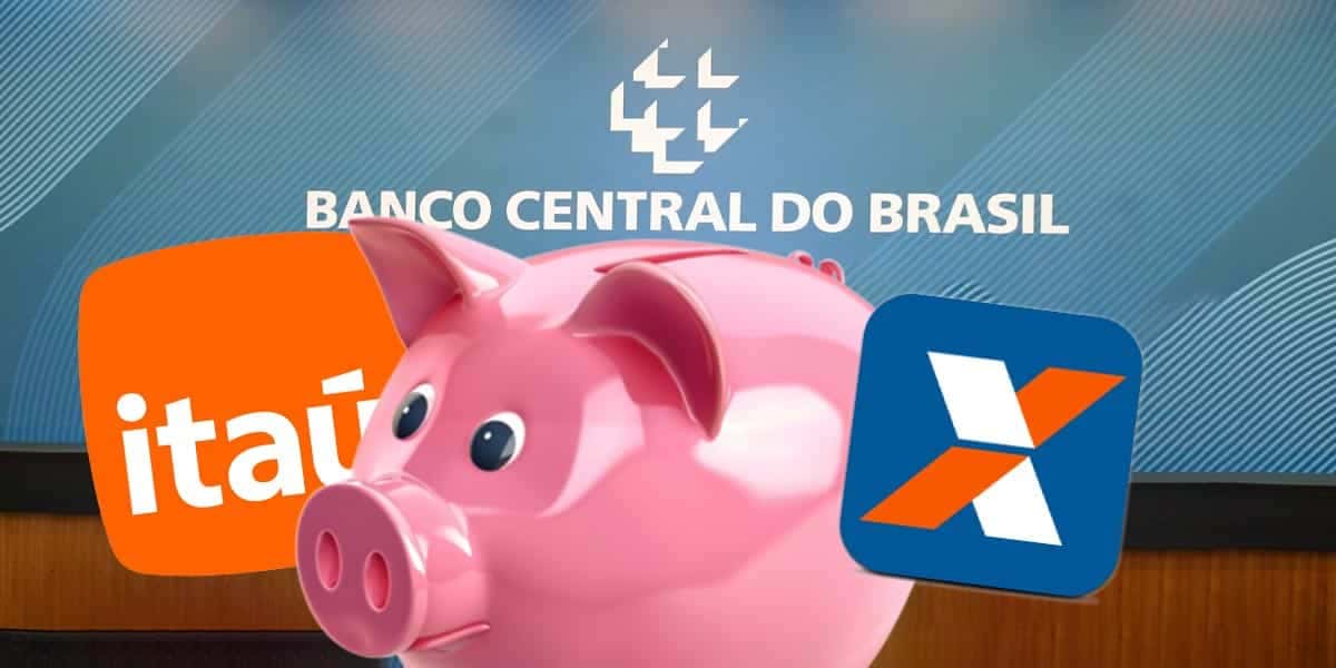 Banco Central - Poupança da Caixa, Itaú (Foto: Reprodução, Montagem - TV Foco, Well)