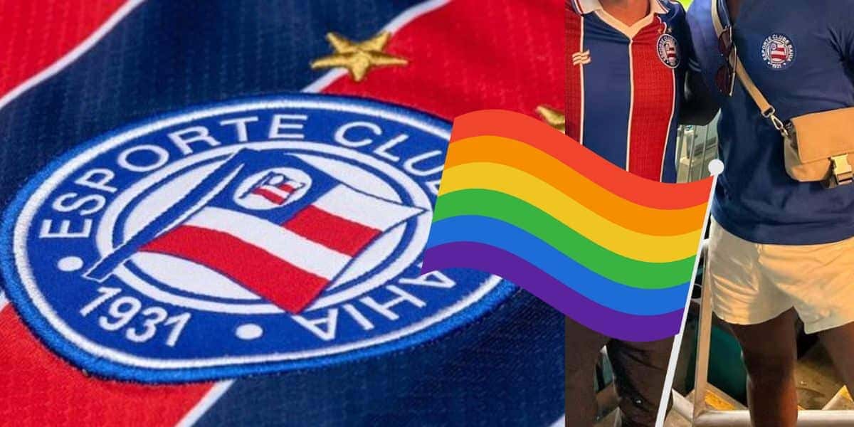 Bandeira Bahia, famosos e bandeira LGBTQIAPN+ (Fotos: Reproduções / Instagram / Canva / Internet)