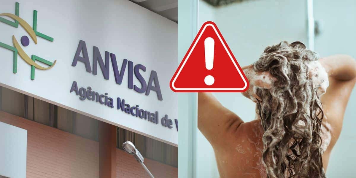 2 marcas de shampoo retiradas após proibição da Anvisa (Reprodução/Montagem/Canva/Gov)