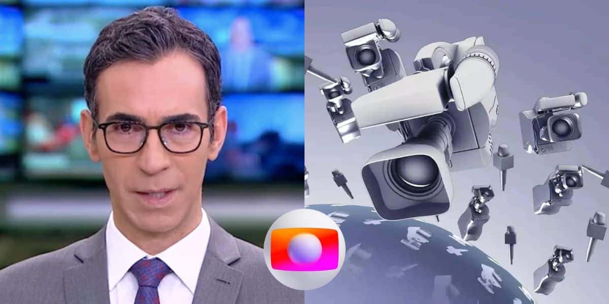 César Tralli entrou ao vivo com plantão (Foto: TV Globo)