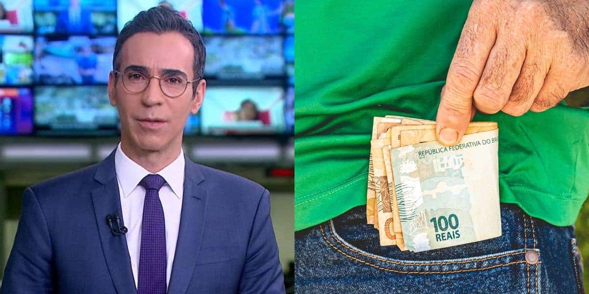César Tralli deu notícia sobre o Seguro-Desemprego (Foto: TV Globo)