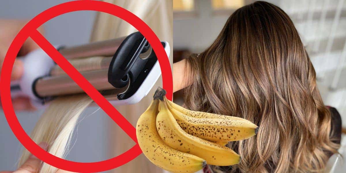 Alisar o cabelo com receita usando banana (Reprodução: Montagem TV Foco)