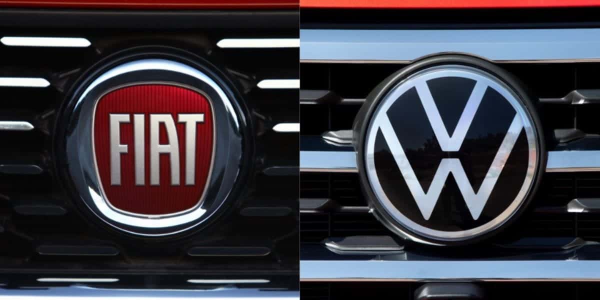 Logo Fiat / Logo Volks - Montagem: TV FOCO