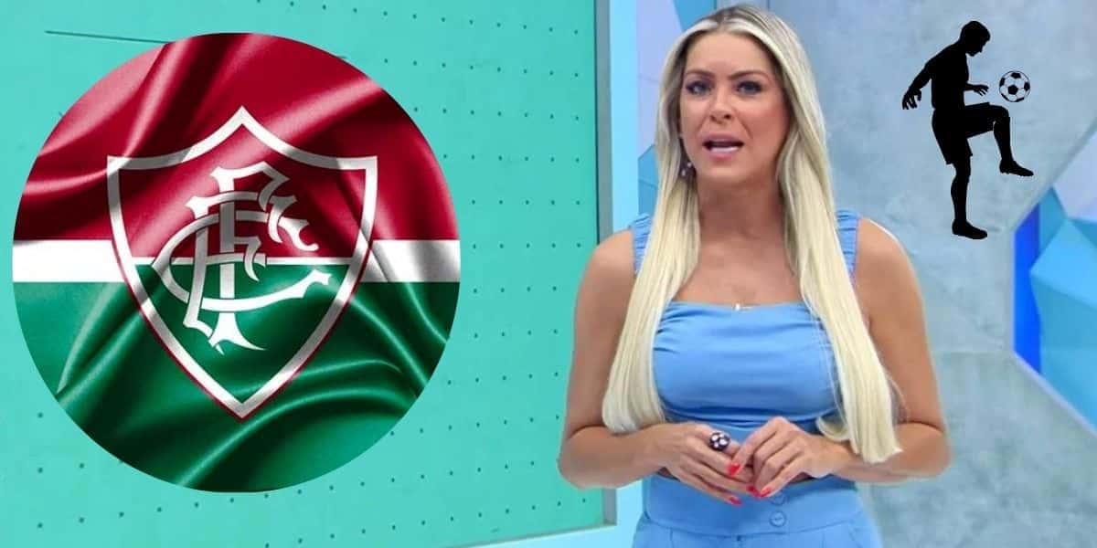 Fluminense e Renata Fan (Foto: Reprodução / Constelar / Canva / Band)