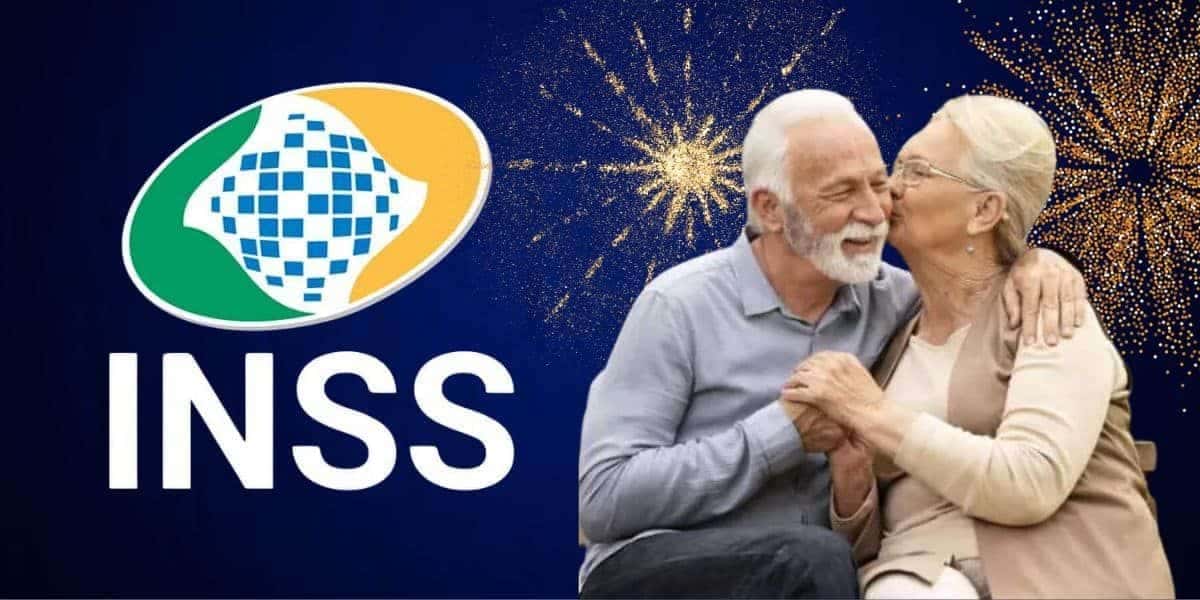 Aposentados do INSS soltando fogos nesta terça (27) (Reprodução: Montagem TV Foco)
