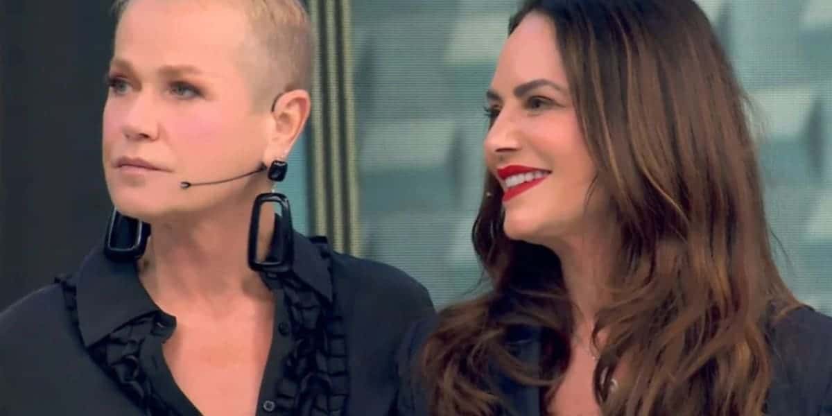 Xuxa e Luiza Brunet durante o Caldeirão com Mion (Foto: Reprodução/ Internet)